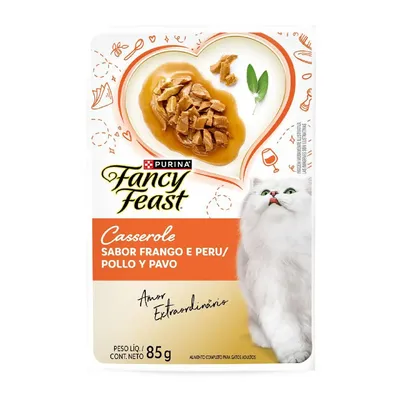 Ração Úmida Fancy Feast Casserole Frango e Peru