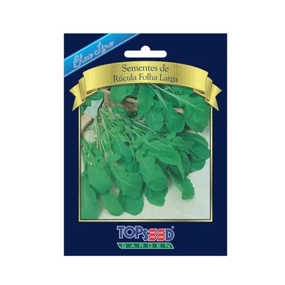 Sementes de Rúcula Folha Larga Blue Line Topseed Garden