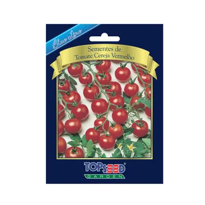Sementes de Tomate Cereja Vermelho Blue Line Topseed Garden