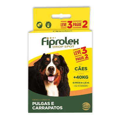 Combo Antipulgas Fiprolex Cães acima de 40kg