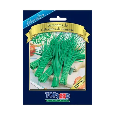 Sementes de Cebolinha de Tempero Blue Line Topseed Garden