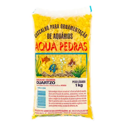 Cascalho para Aquário Quartzo Nº 2 Aqua Pedras Amarelo Gema