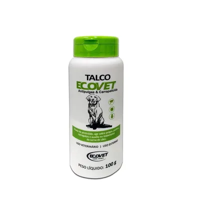 Talco Ecovet Antipulgas e Carrapatos