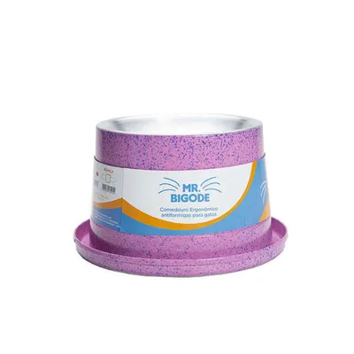 Comedouro Antiformiga para Gatos Mr. Bigode NF Pet Rosa