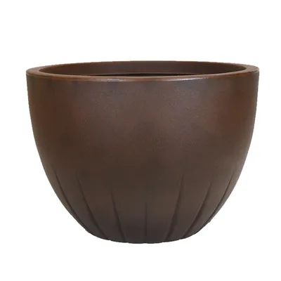 Vaso Bojudo Frisado Ferrugem Vasos Vogue