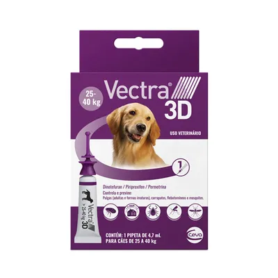 Antipulgas Vectra 3D Cães 25 a 40 kg Ceva 4,7 ml