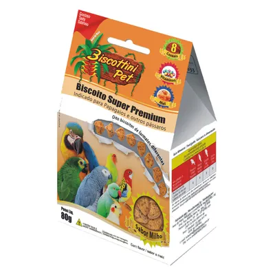Biscoito para Papagaios e Araras Biscottini Pet