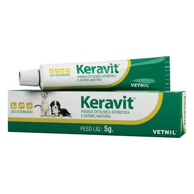 Keravit Pomada Oftálmica para Cães e Gatos