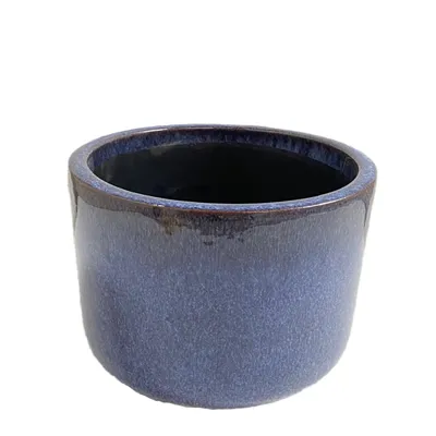 Cachepô Cerâmica Helena Azul Pacífico Vasos Tupã