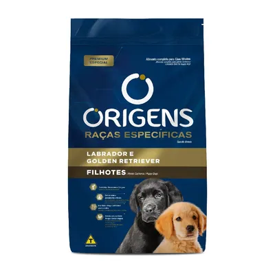 Ração Origens Cães Filhotes Raças Específicas Labrador e Golden