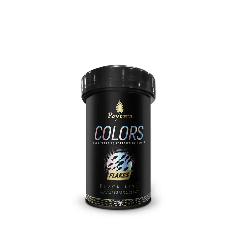 Ração Colors Flakes Black Line Poytara