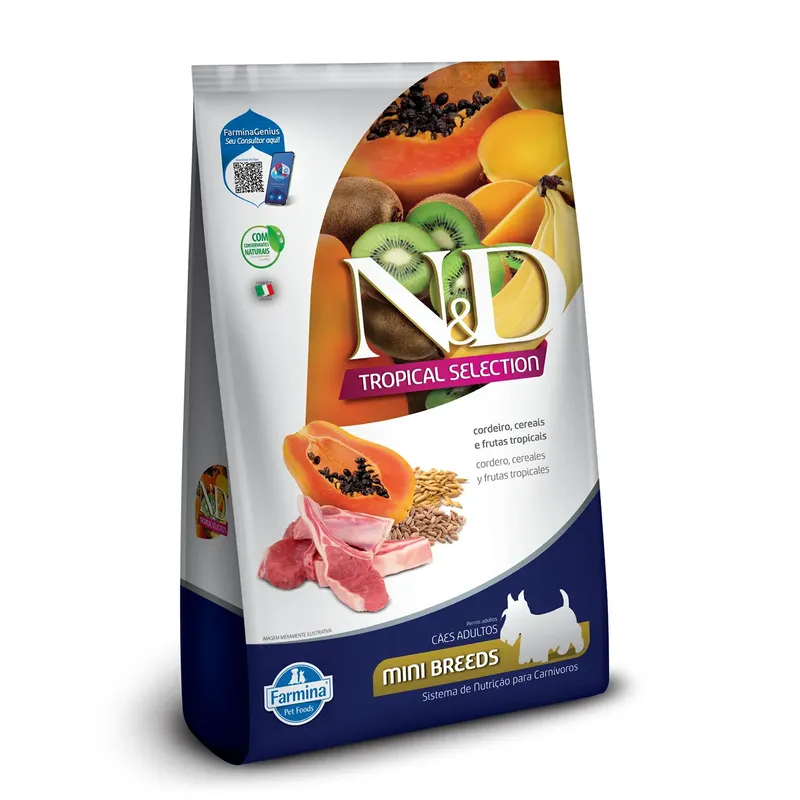 Ração N&D Tropical Selection Cães Adultos Mini Cordeiro