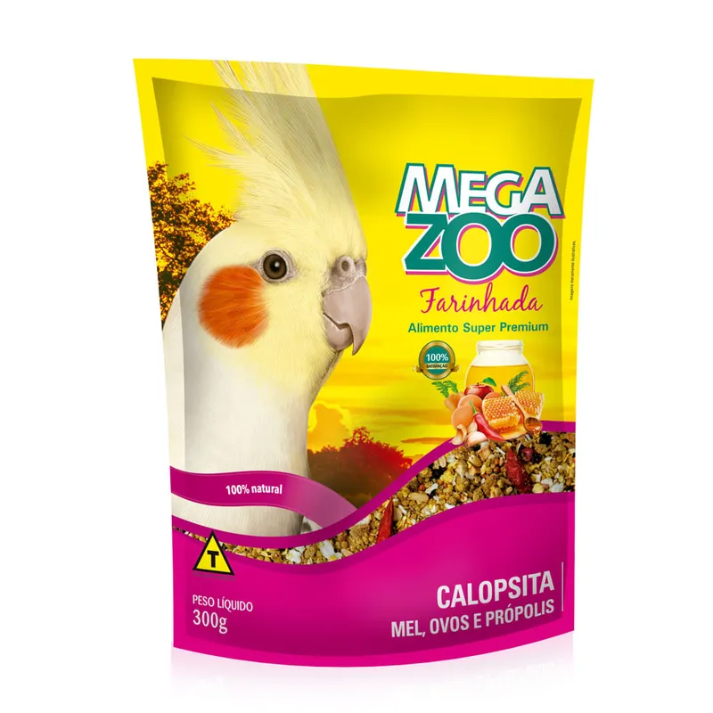Farinhada Megazoo para Calopsita Mel, Ovos e Própolis